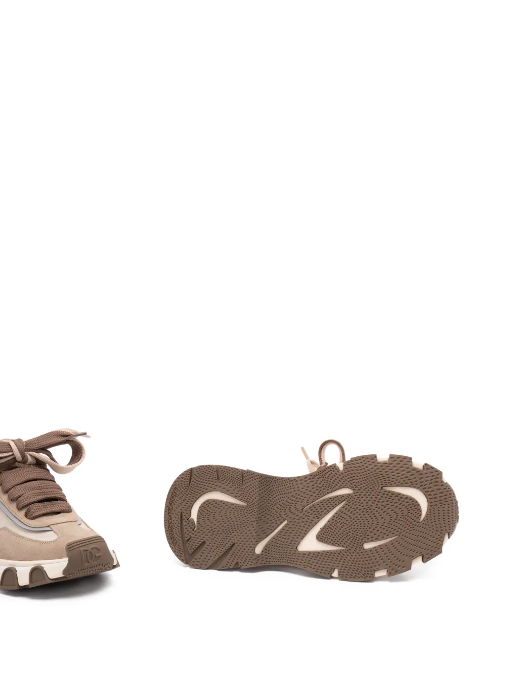 Dolce & Gabbana Country Road sneakers met leren logo Beige