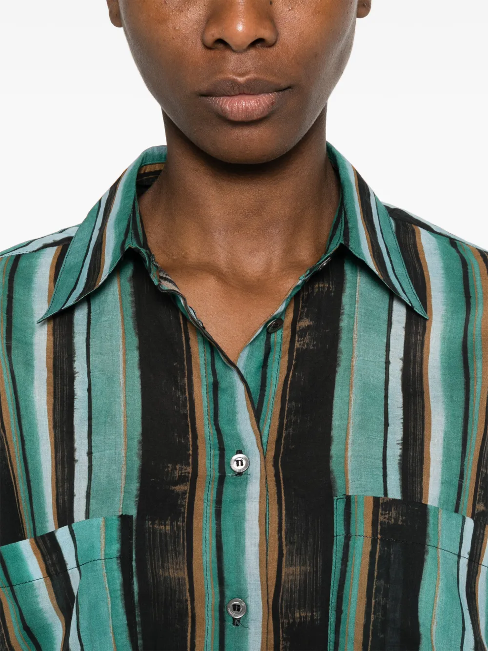 PINKO Gestreept blouse Groen