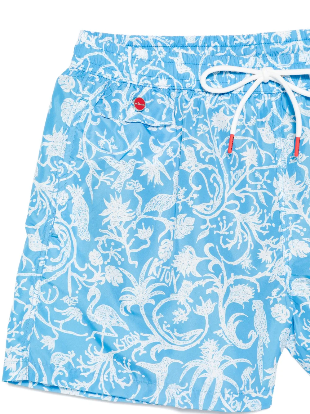  Kiton Floral Swim Shorts - Blue 