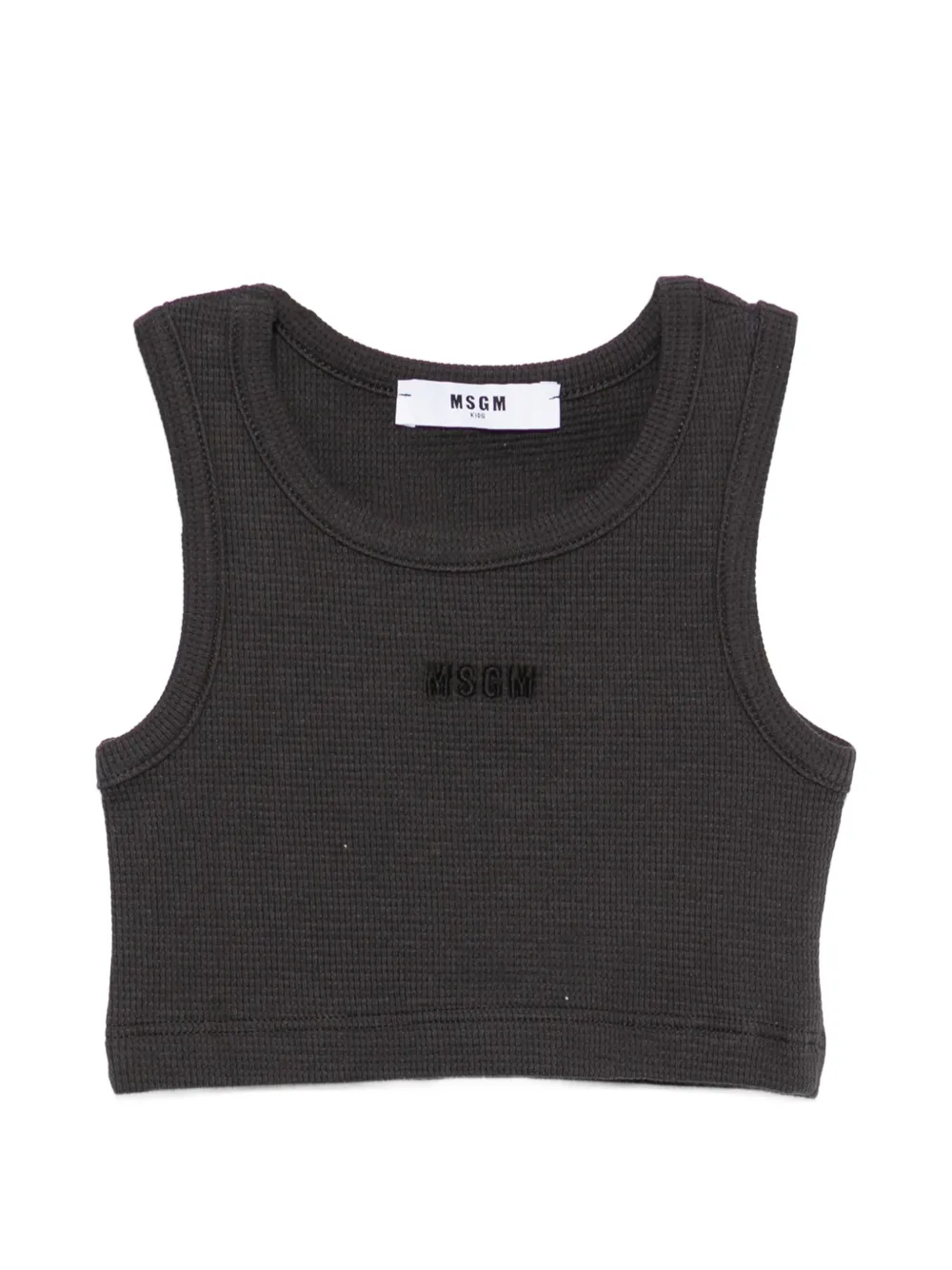 MSGM Kids embroidered top - Grigio