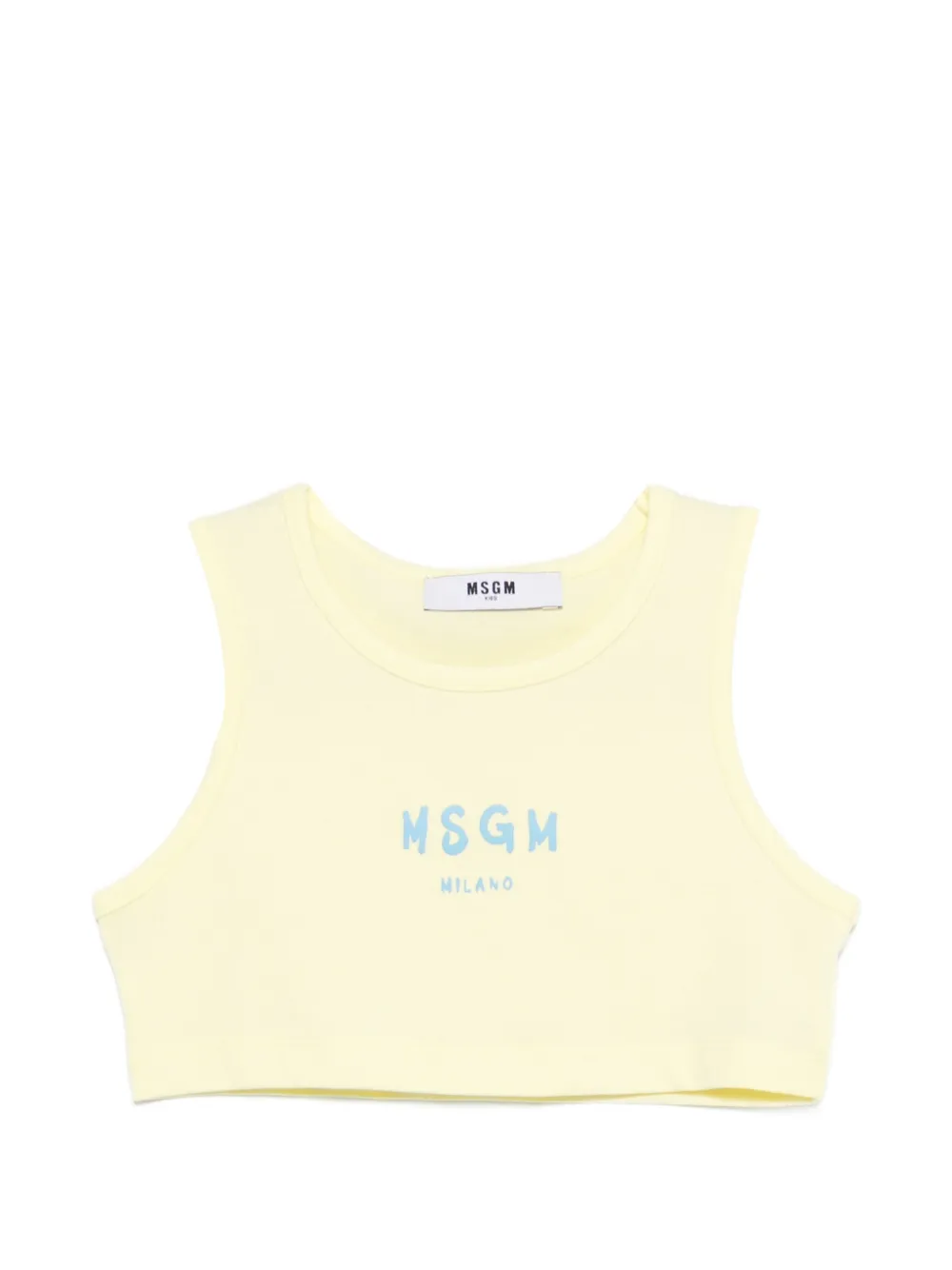 MSGM Kids logo-print vest - Giallo