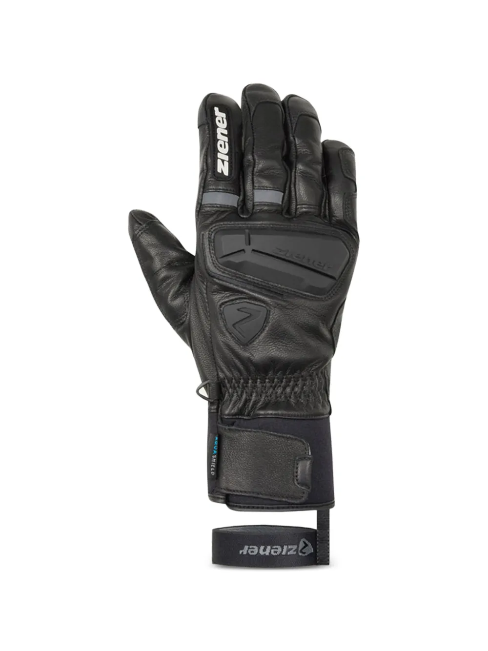 ZIENER Galf-Z AS® PR Touch leather ski gloves – Black