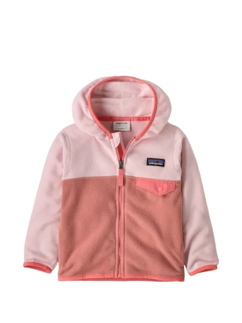 Patagonia Kids chamarra con diseño color block y capucha