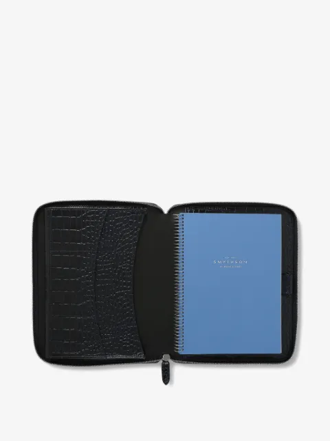 Smythson A5 zip book folder