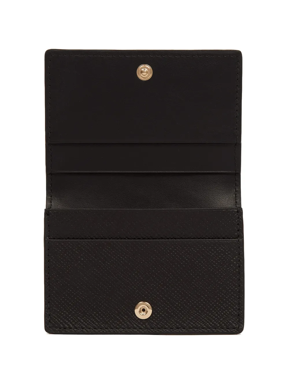  Smythson Small Panama Snap-closure Wallet - Black 
