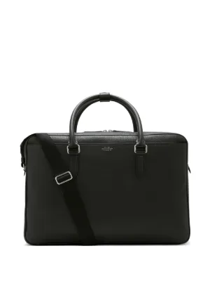 SMYTHSON ブラック レザー ドキュメントフォルダー Leather Writing