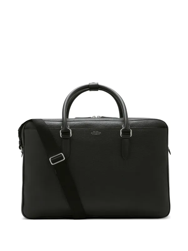 Smythson Zip Travel Bag in Black