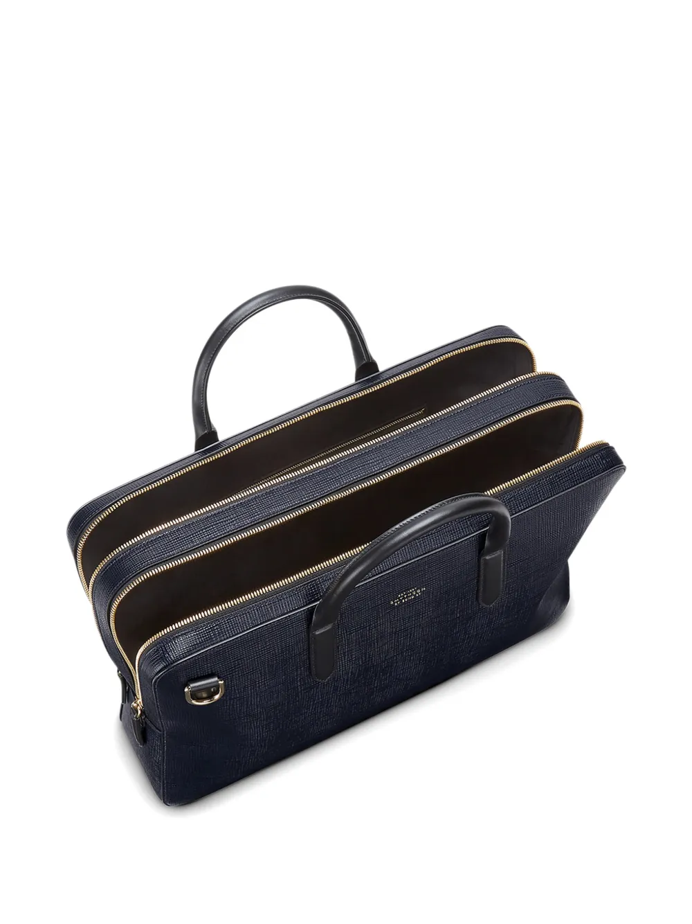  Smythson Large Panama Briefcase - Blue 