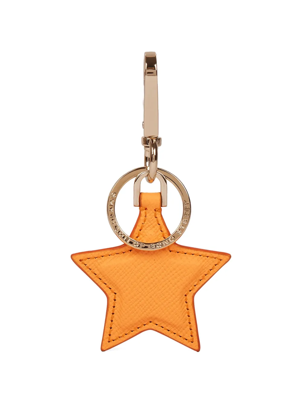 Smythson Panama Star Keyring In Green