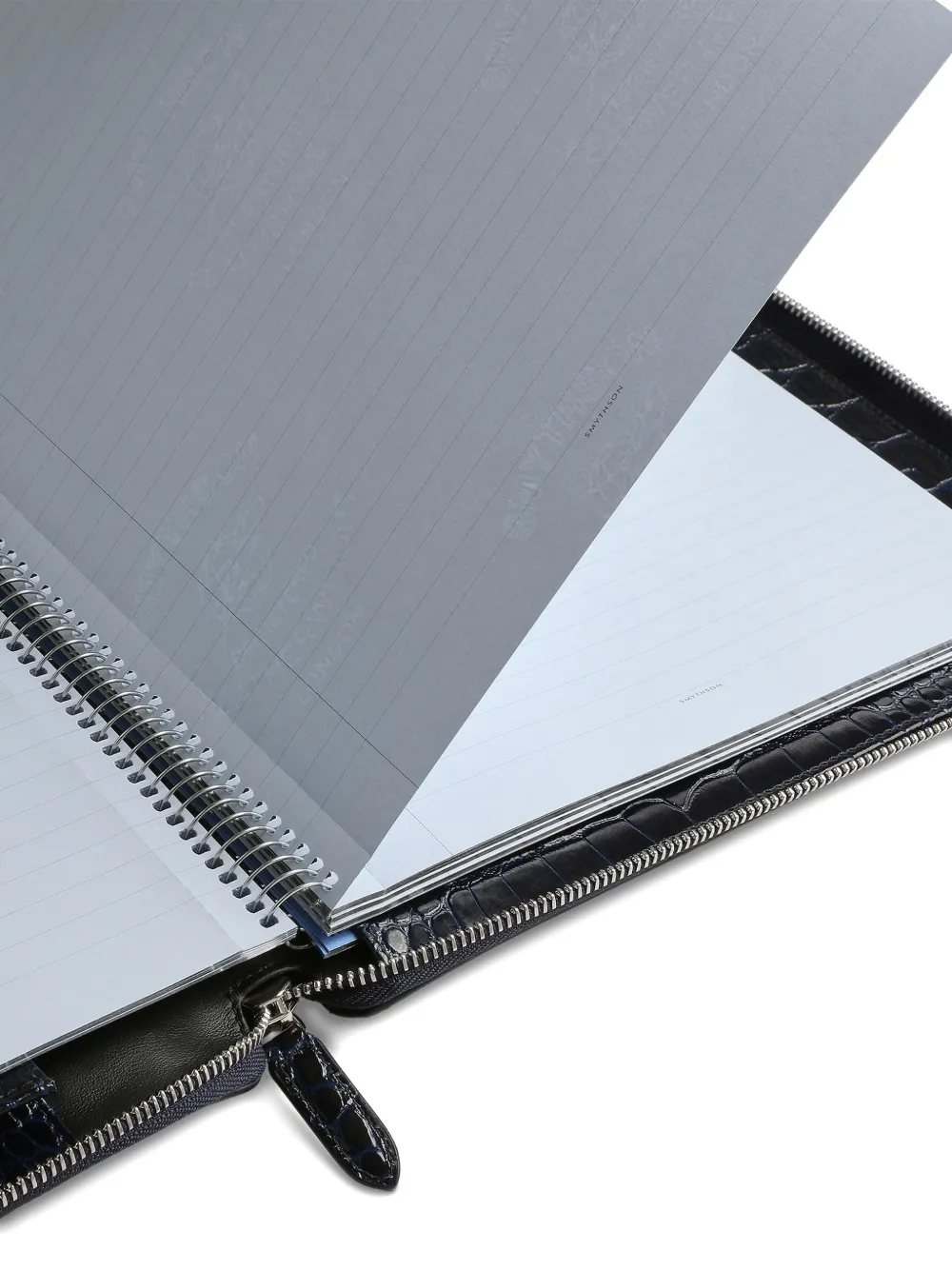  Smythson Mara Writing Folder - Blue 