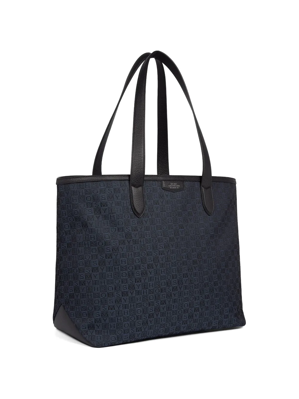 Smythson Bolso Shopper Stamp - Azul 