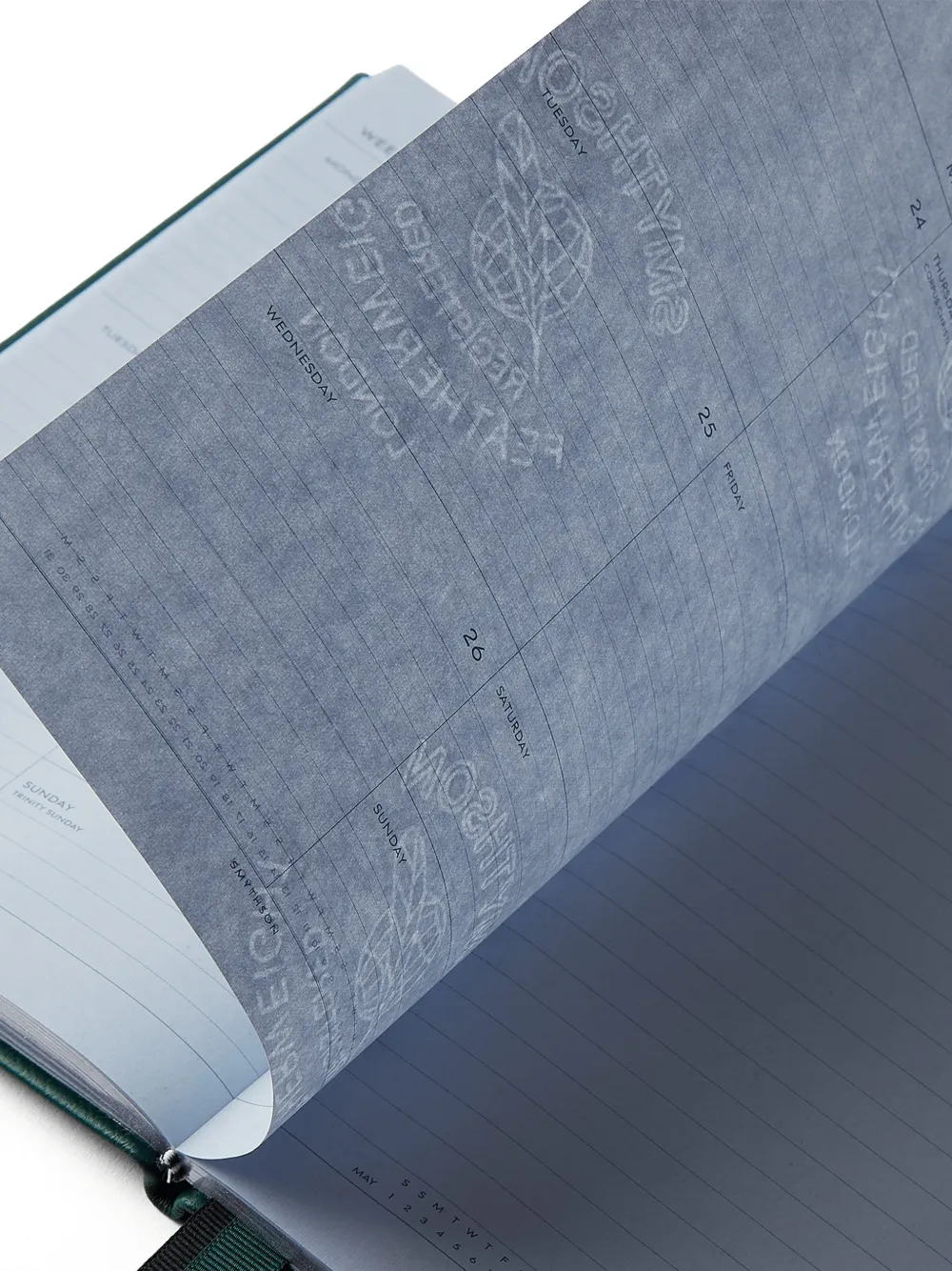 Smythson 2026-2027 Soho Weekly Diary - Green 