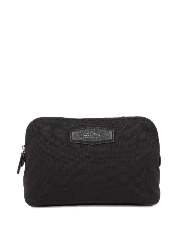 Smythson Norton Travel Pouch in Black