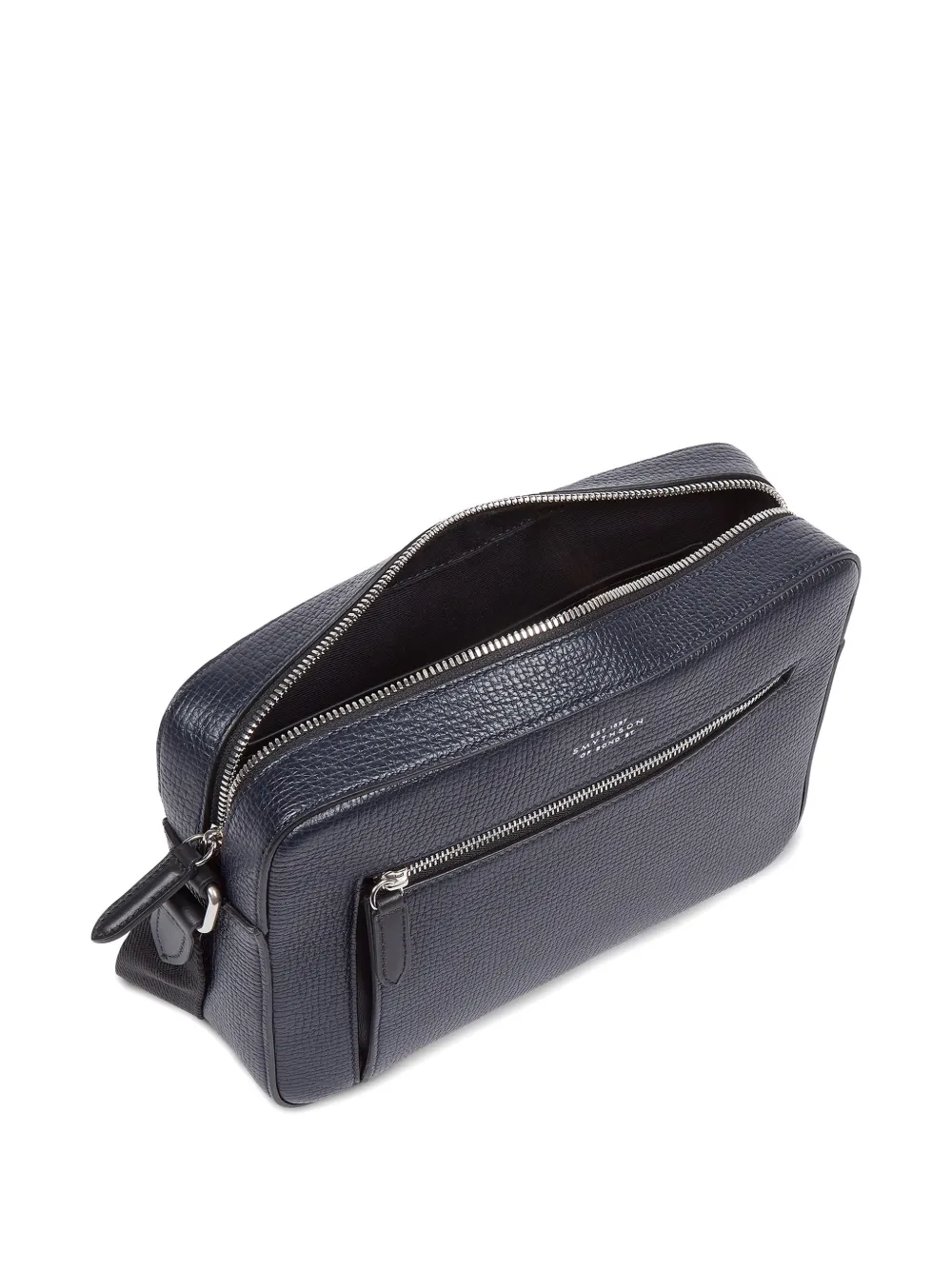 Smythson Ludlow crossbodytas met rits Blauw