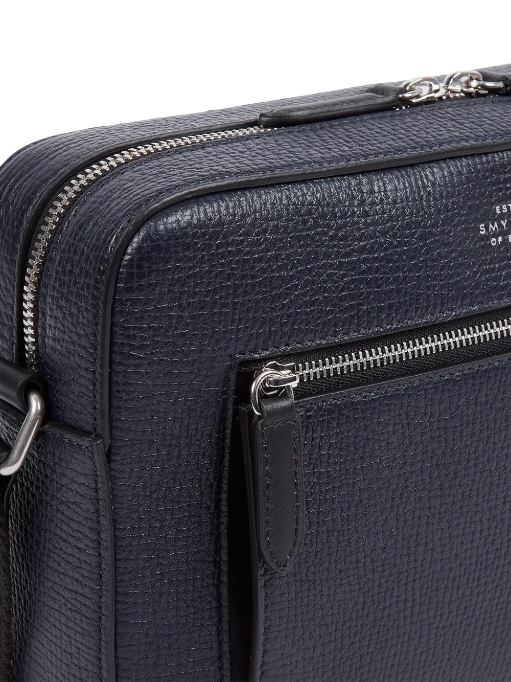 Smythson Ludlow crossbodytas met rits Blauw