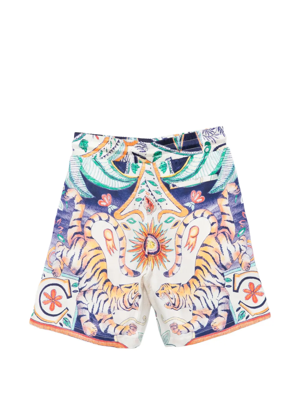 Just Cavalli Kids India shorts met bloemenprint Beige