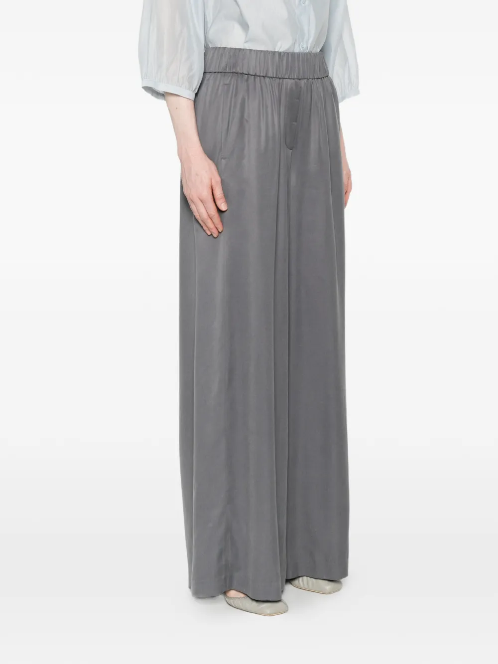 Peserico Broek met elastische tailleband Grijs