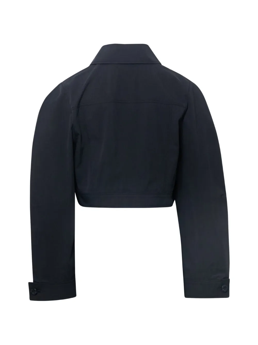  Kumann Yhj Signature Cropped Trucker Jacket - Blue 
