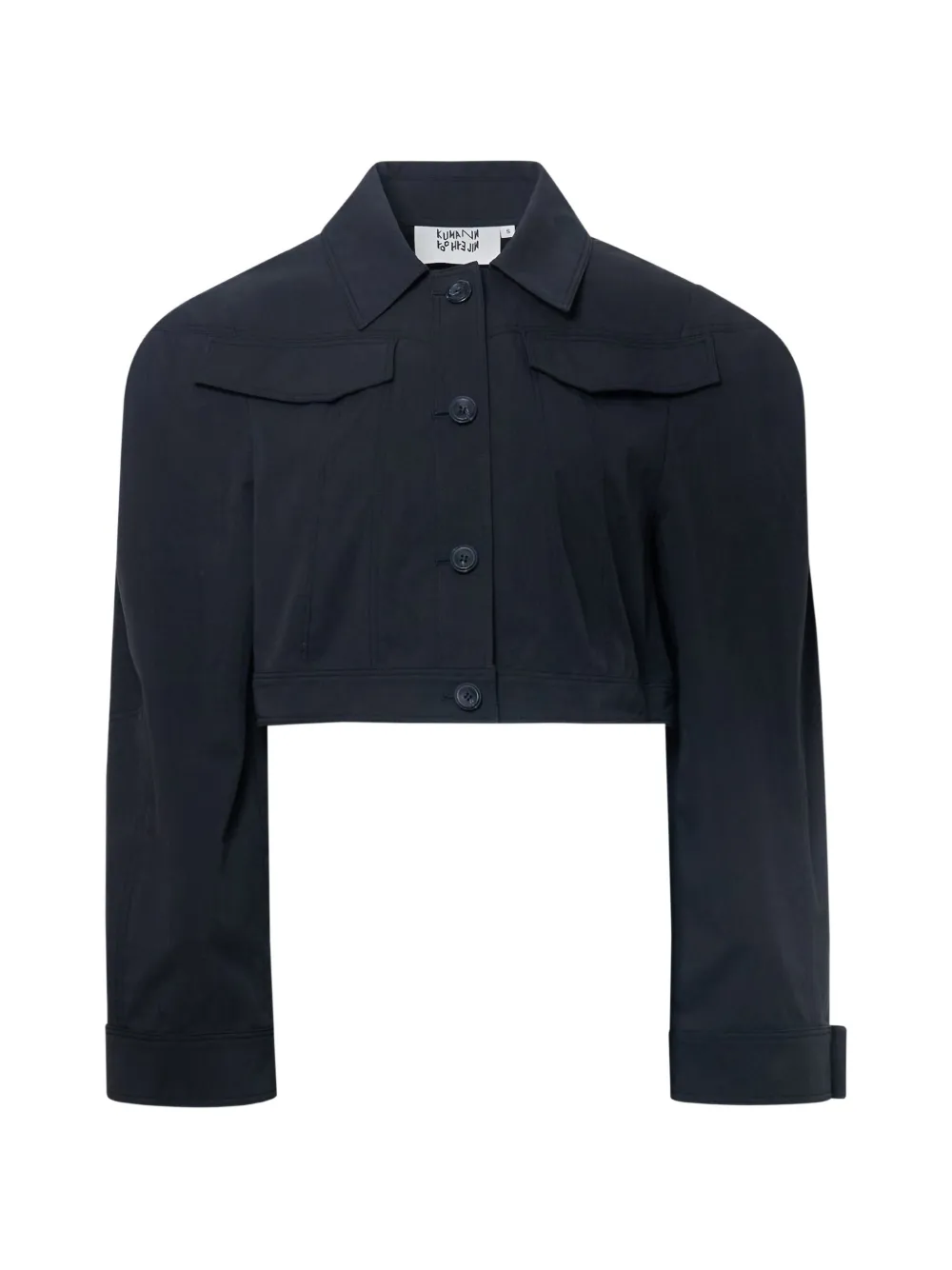 KUMANN YHJ signature cropped trucker jacket - Blu