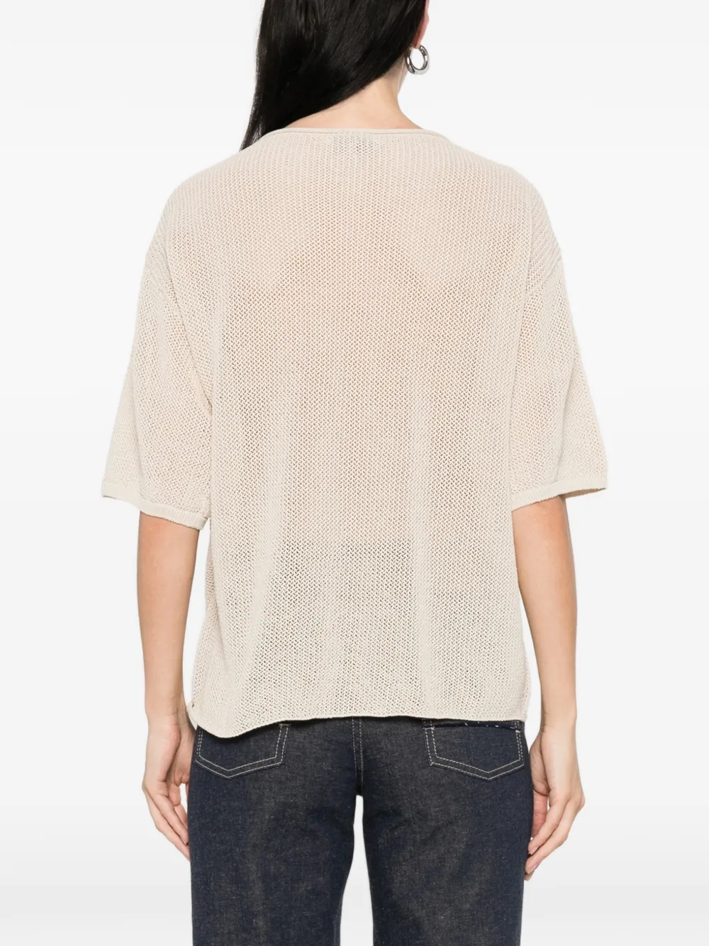  Antonelli Short-sleeve Sweater - Neutrals 