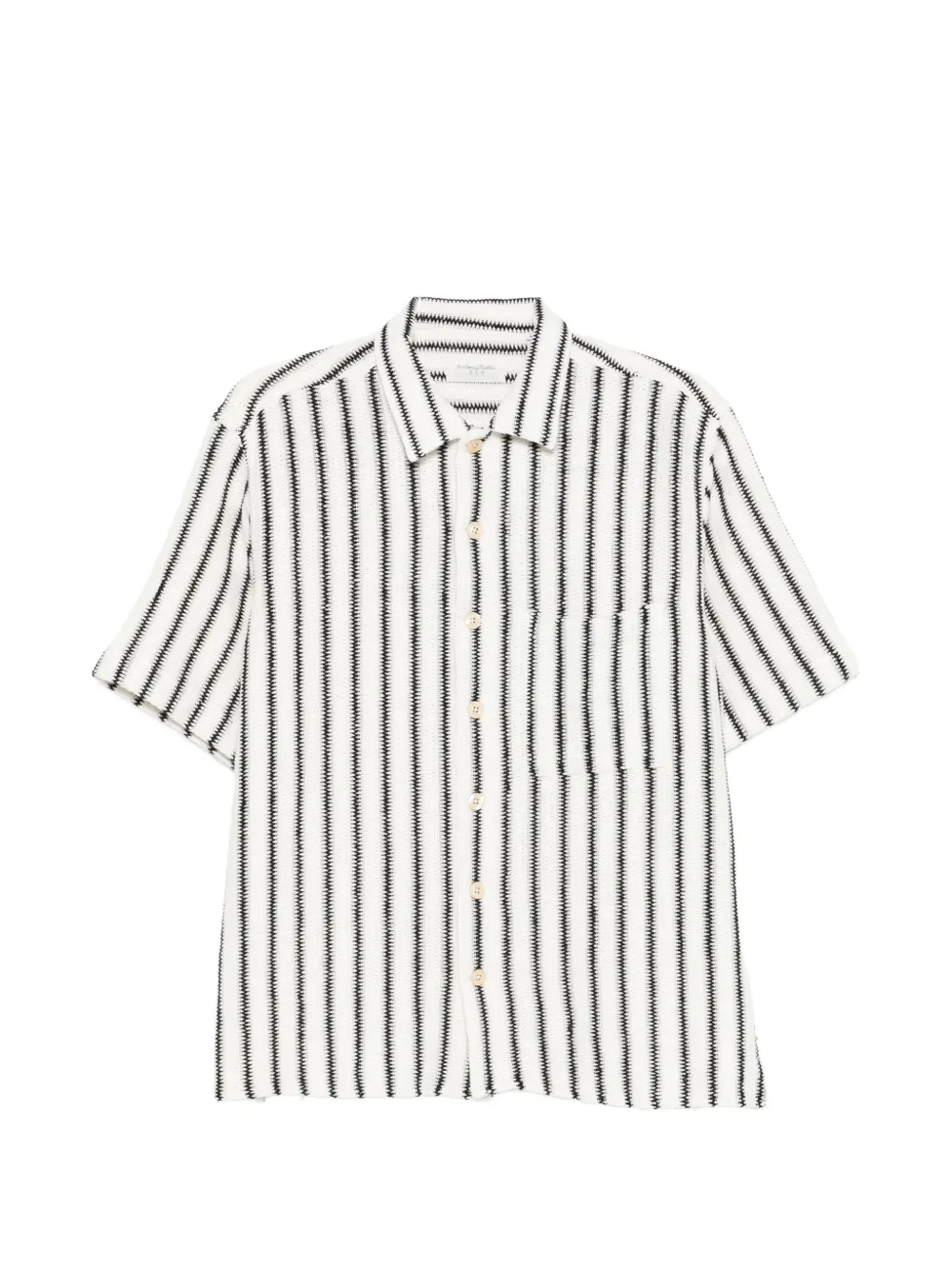 Tintoria Mattei vertical-stripe short-sleeve shirt - Weiß