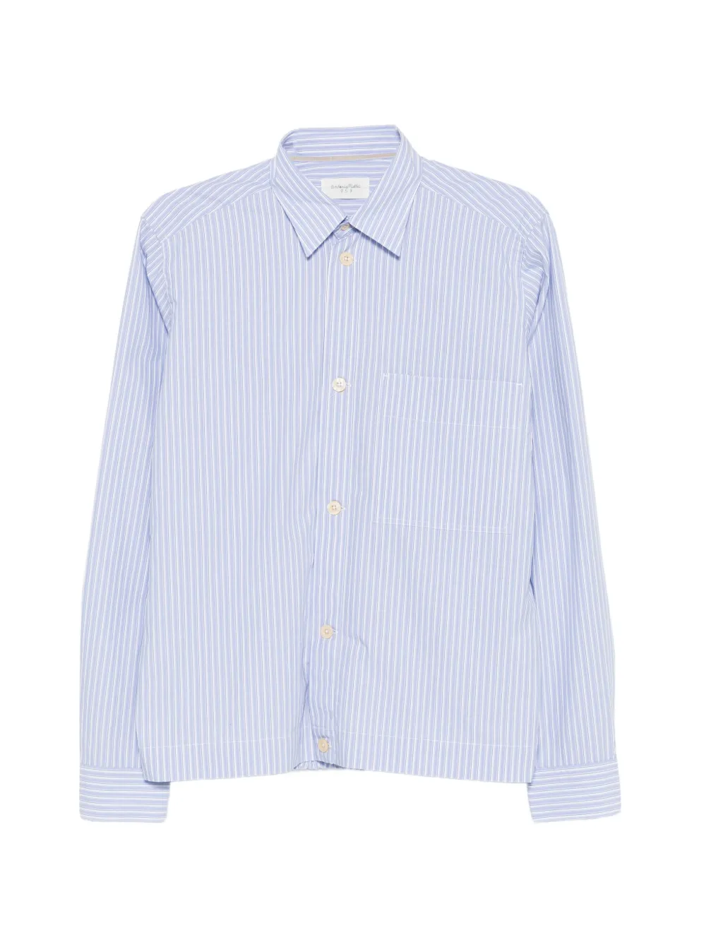 Tintoria Mattei striped-pattern elasticated-hem shirt - Blu