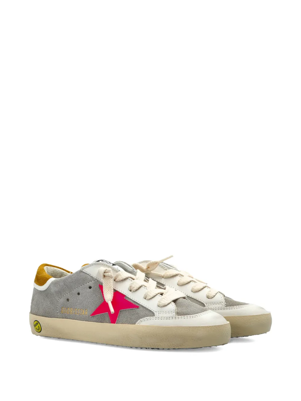 Golden Goose Kids Superstar star-detail sneakers Grijs