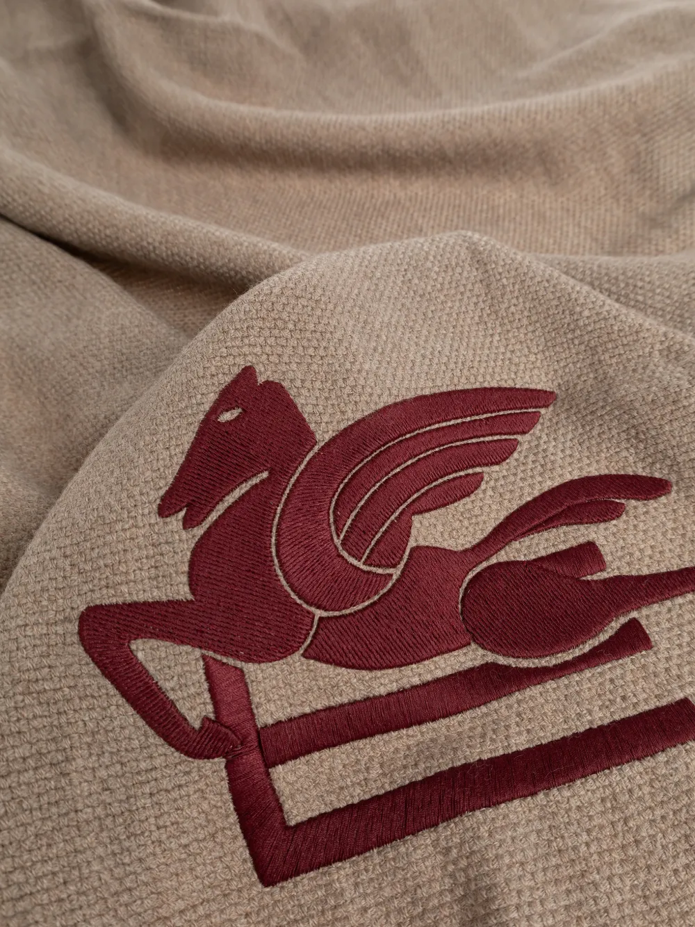  Etro Home Logo-embroidered Blanket - Neutrals 