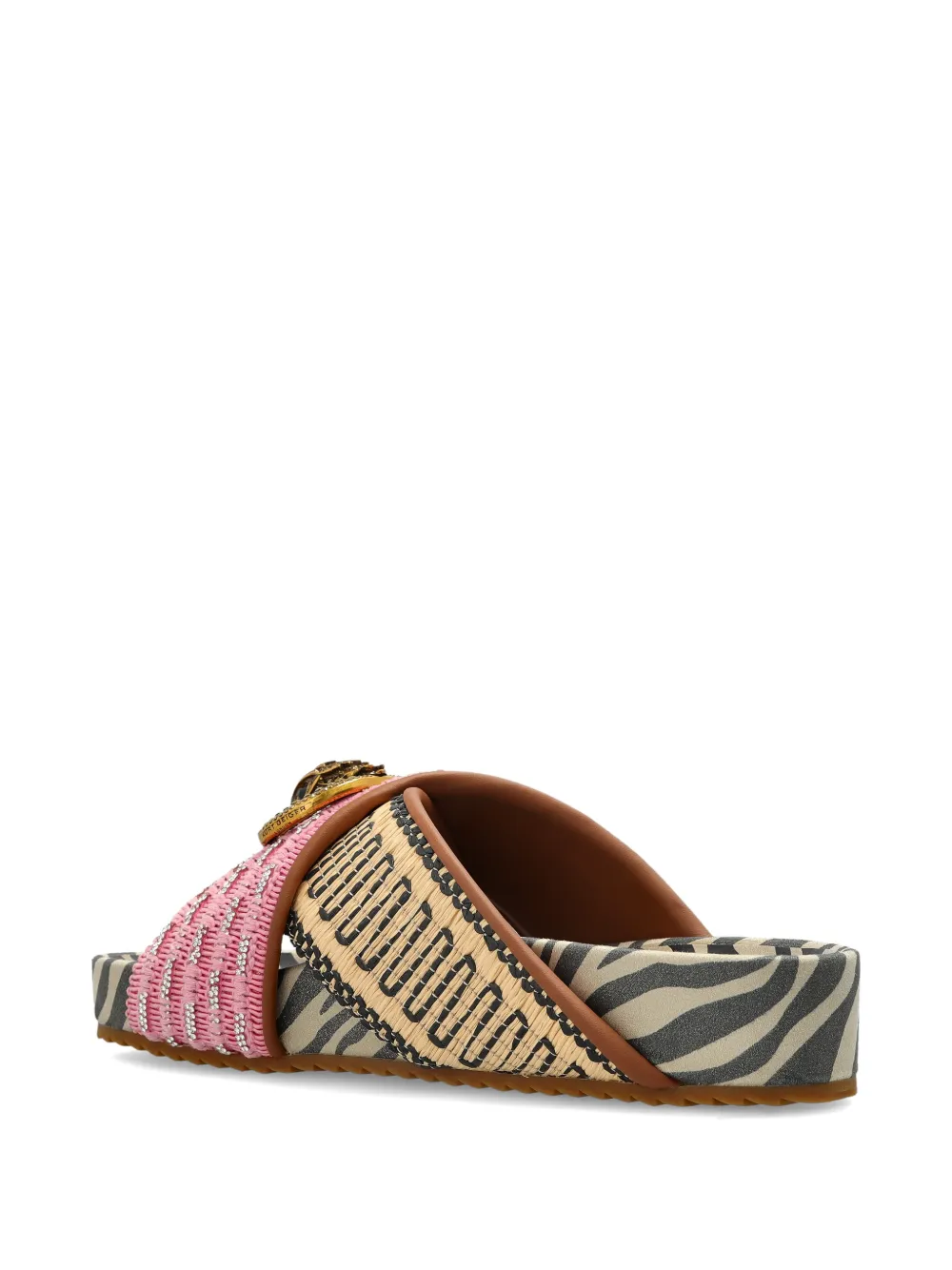 Kurt Geiger London Sneakers met gekruiste bandjes en plateauzool Roze