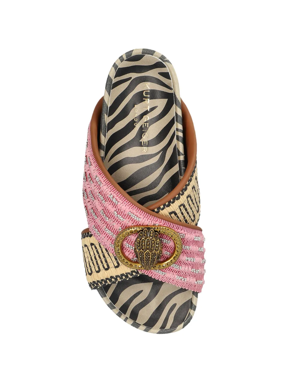 Kurt Geiger London Sneakers met gekruiste bandjes en plateauzool Roze