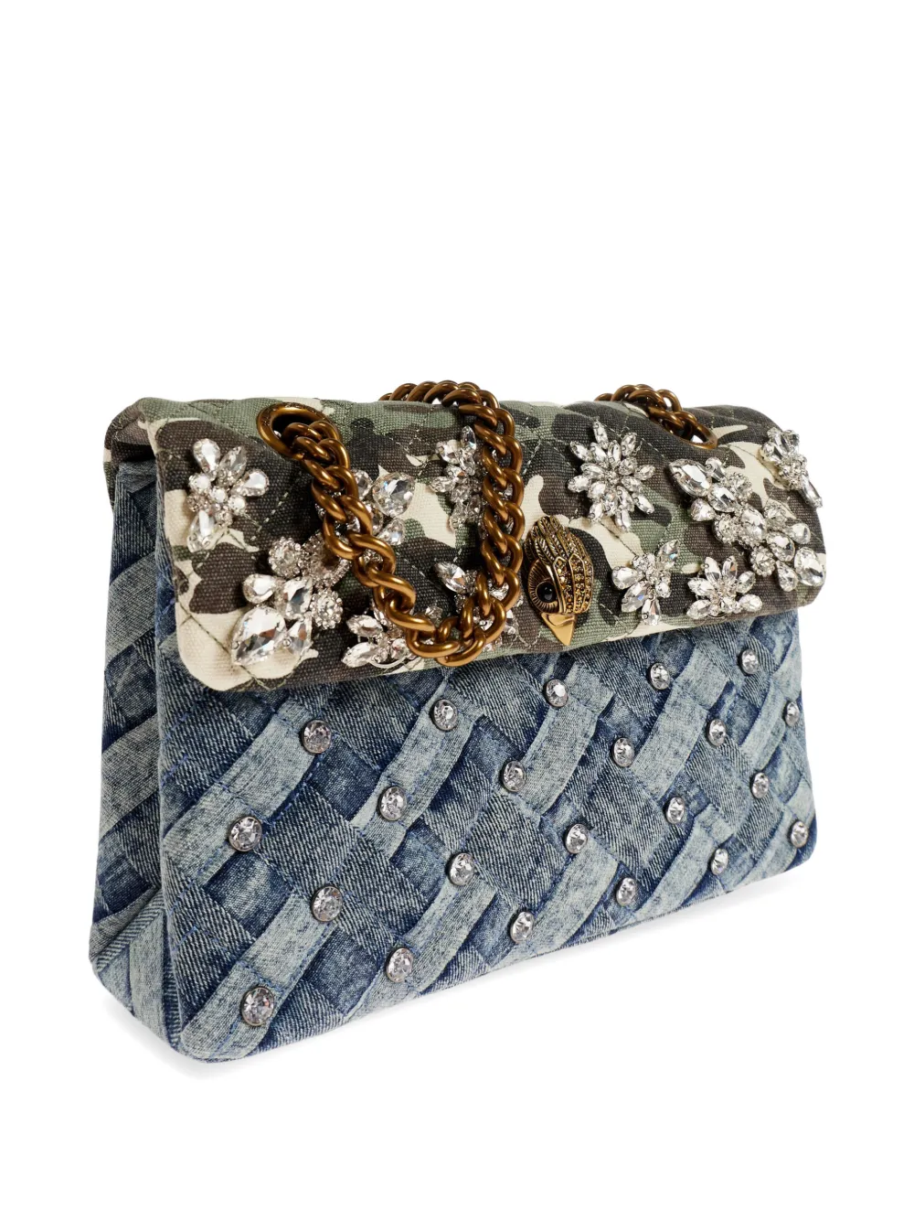 Kurt Geiger London Kensington tas met kristallen Blauw