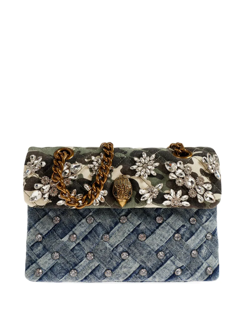 Kurt Geiger London crystals-embellishment shoulder bag - Blu