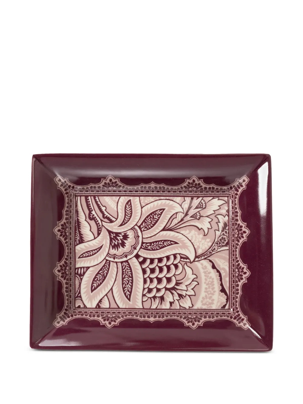 ETRO HOME floral-print rectangular-shape plate - Viola