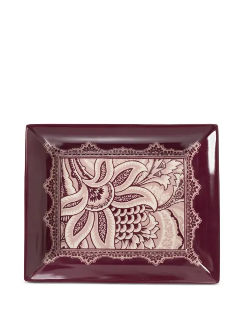 ETRO HOME plato rectangular con estampado floral