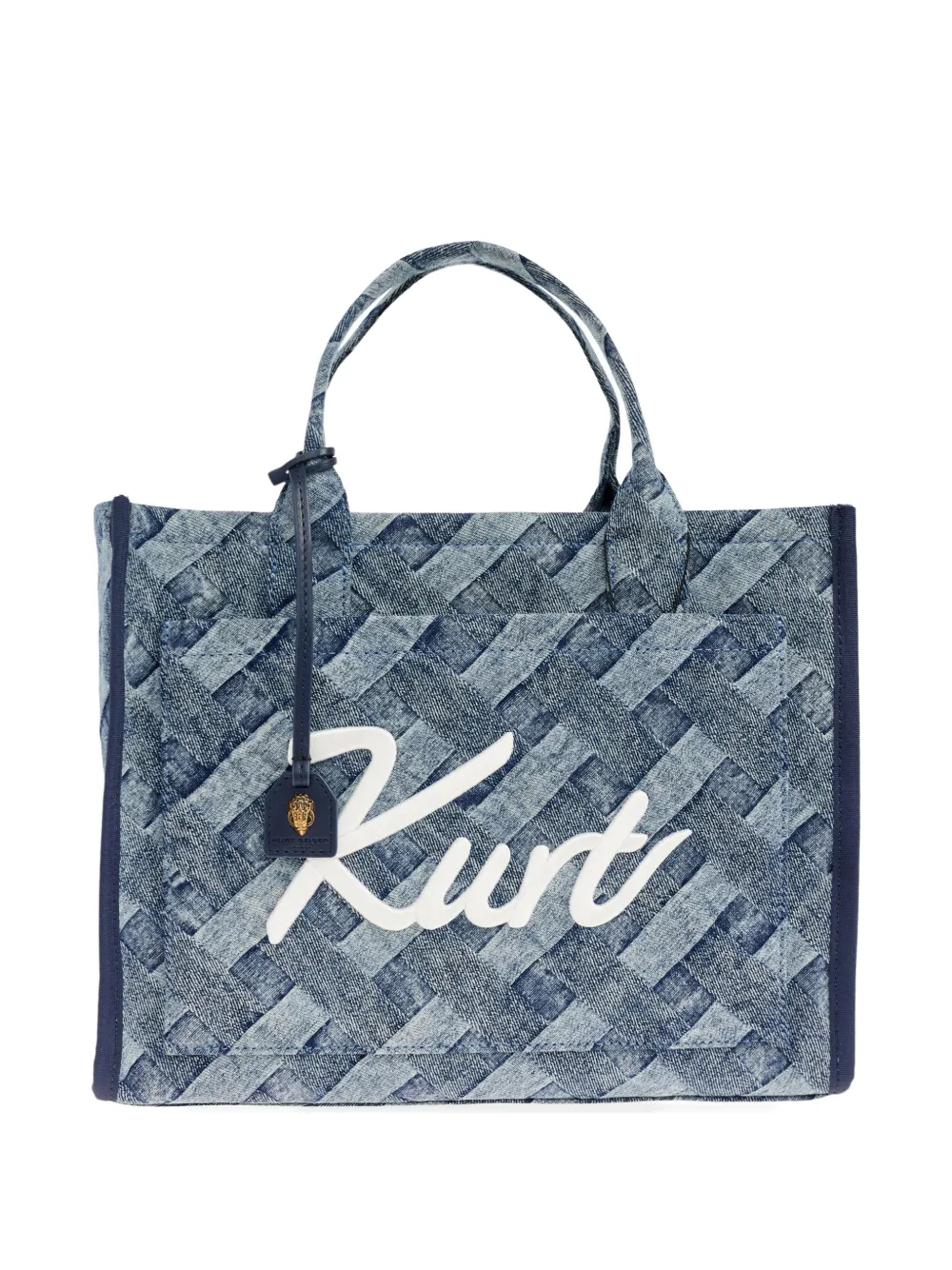 Kurt Geiger London woven script tote - Blu