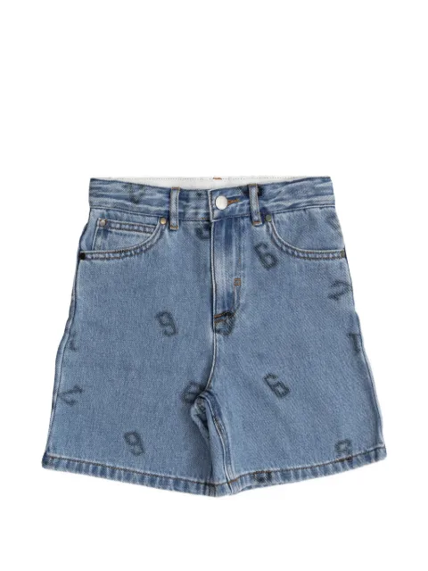 Stella McCartney Kids shorts de mezclilla con números estampados