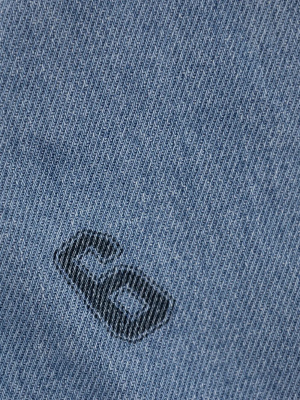 Stella McCartney Kids Spijkershorts met Numbers-print Blauw