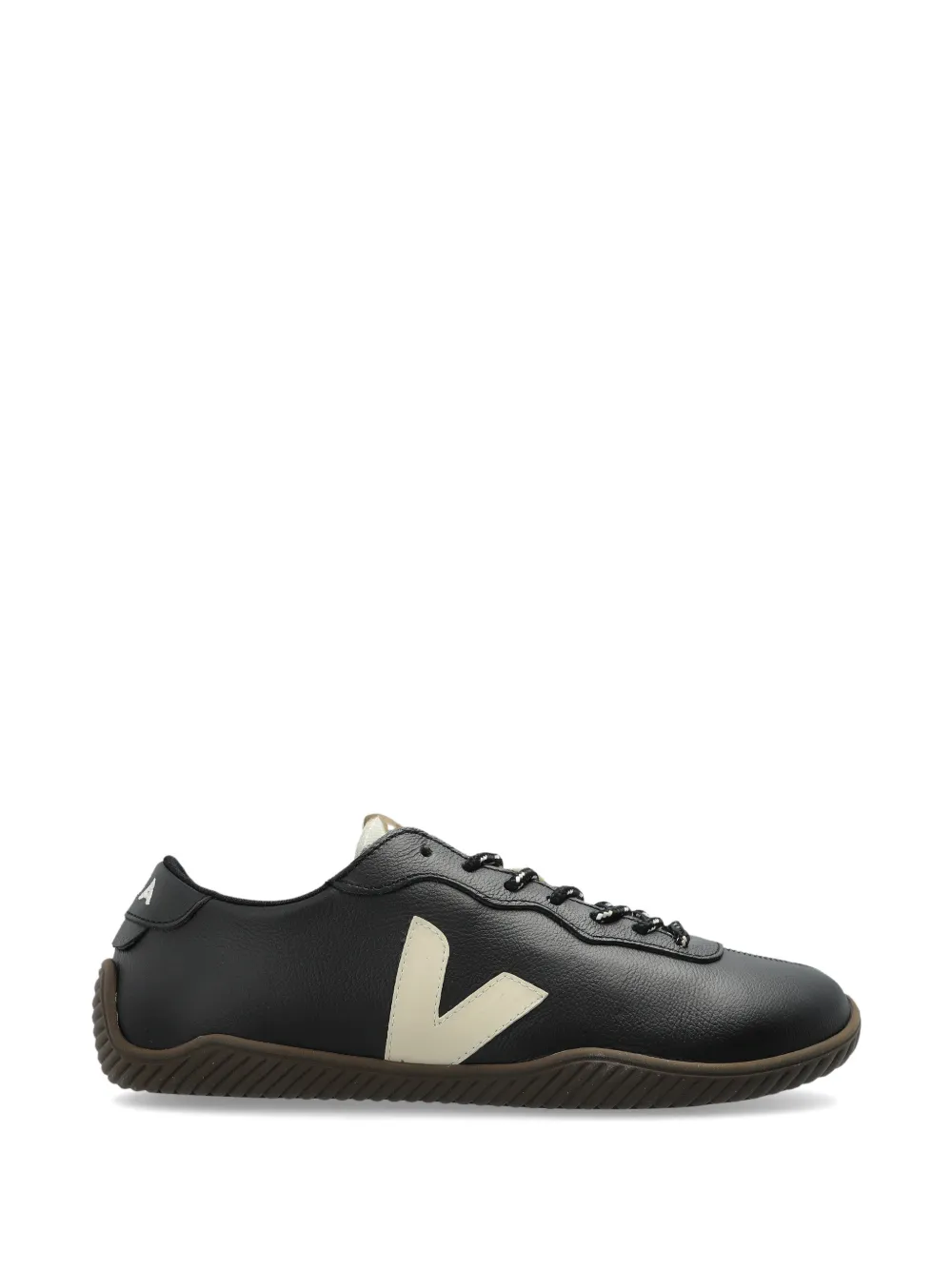 VEJA leather logo sneakers - Schwarz