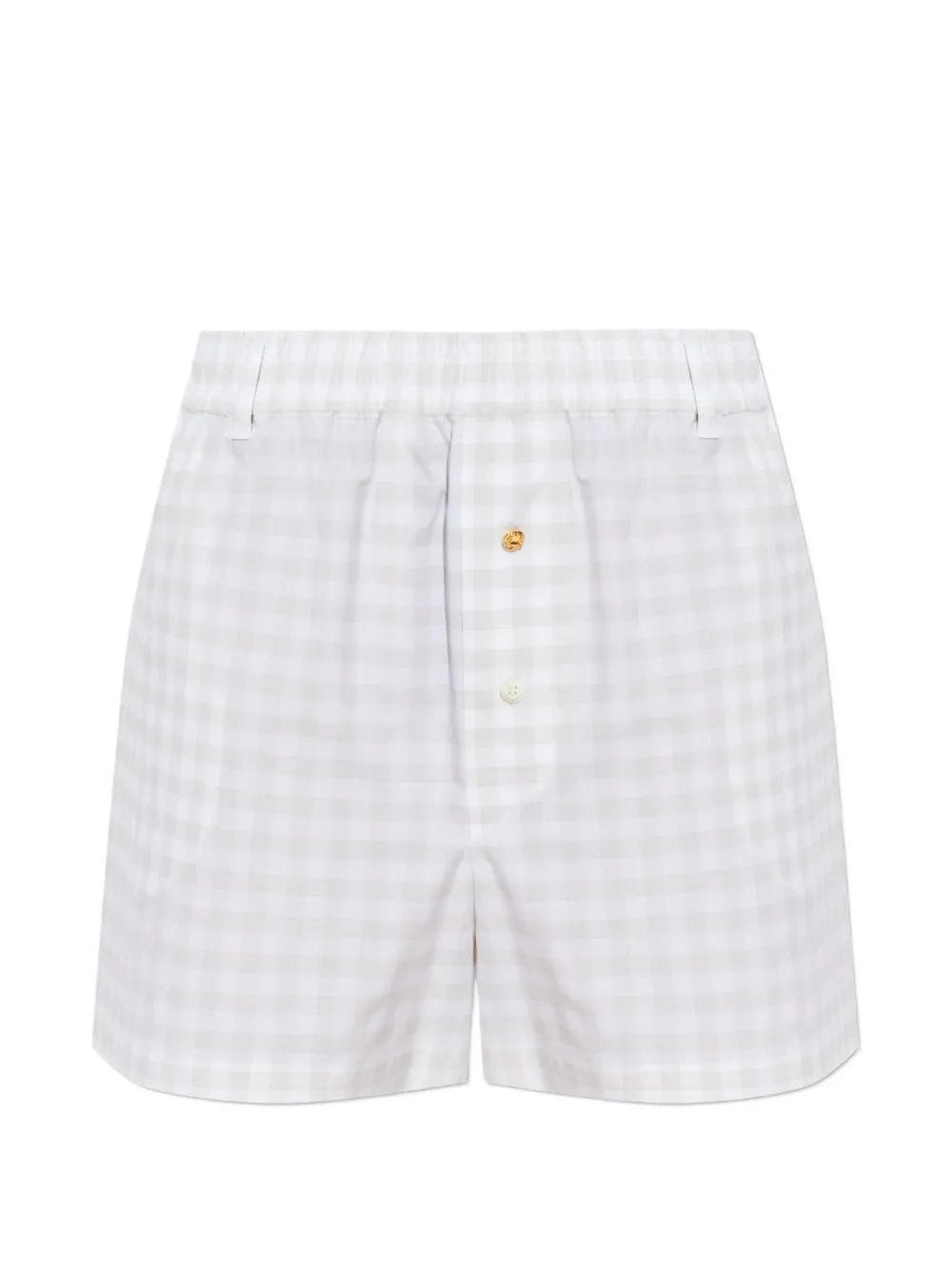 Moschino gingham-pattern shorts - Bianco
