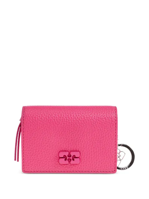GANNI textured logo keyring