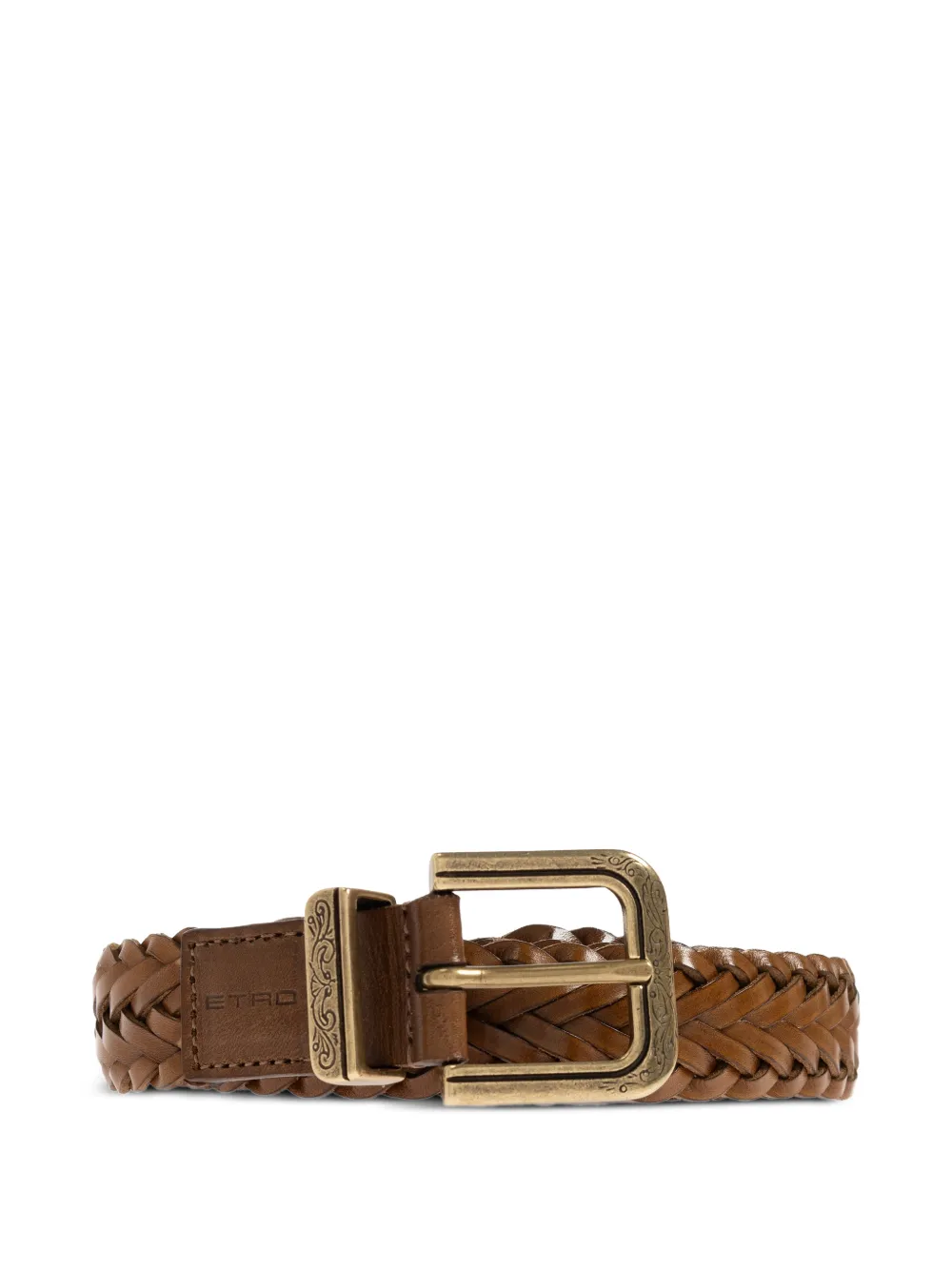 ETRO woven leather belt - Marrone