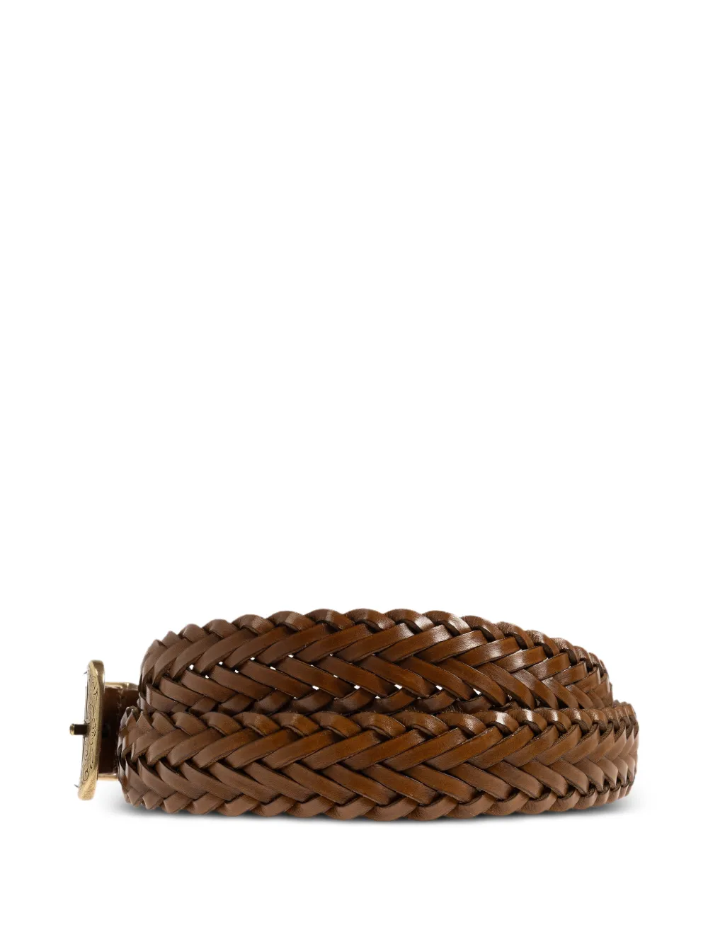  Etro Woven Leather Belt - Brown 