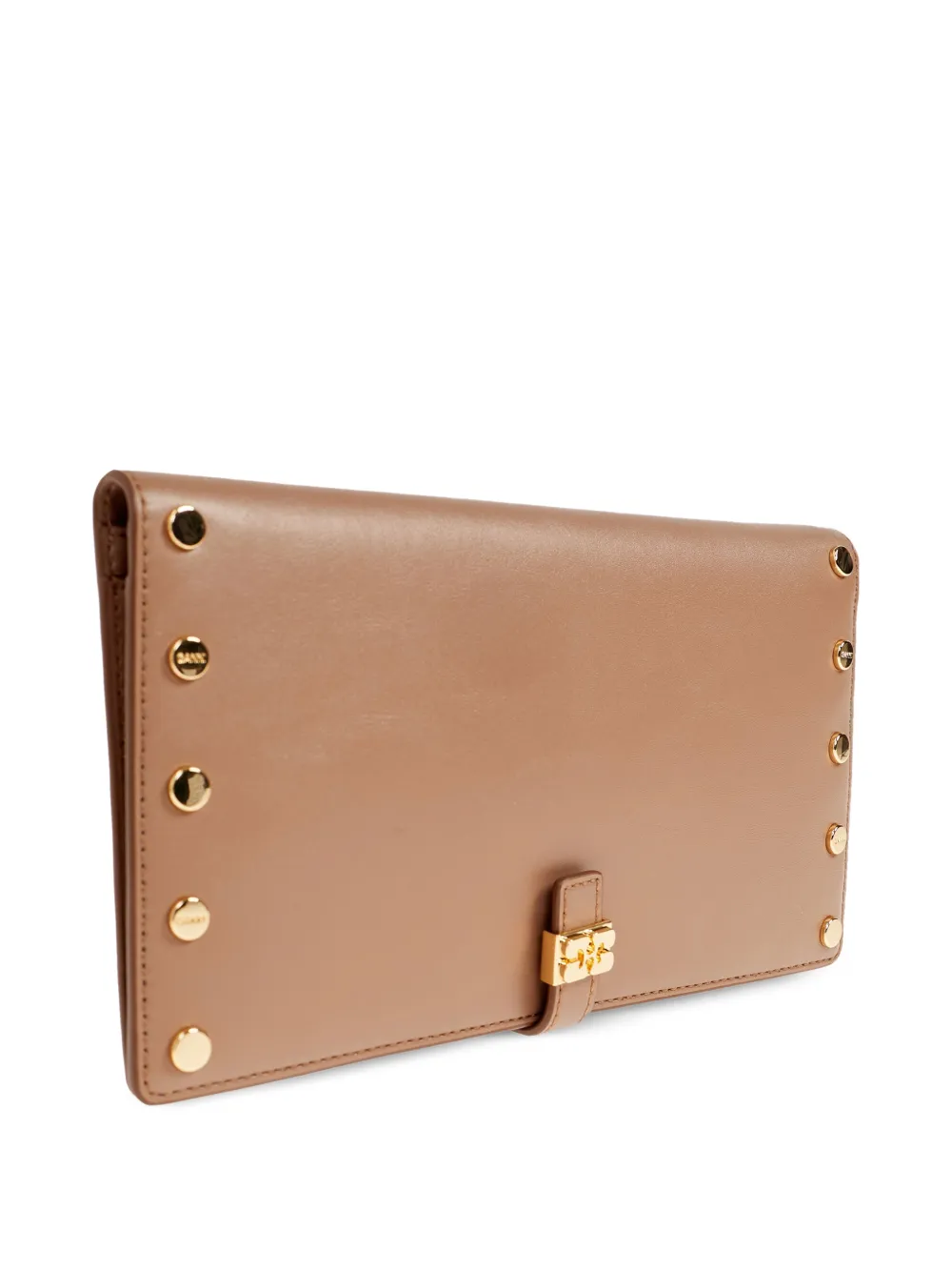  Ganni Studs-embellishment Flap Wallet - Neutrals 