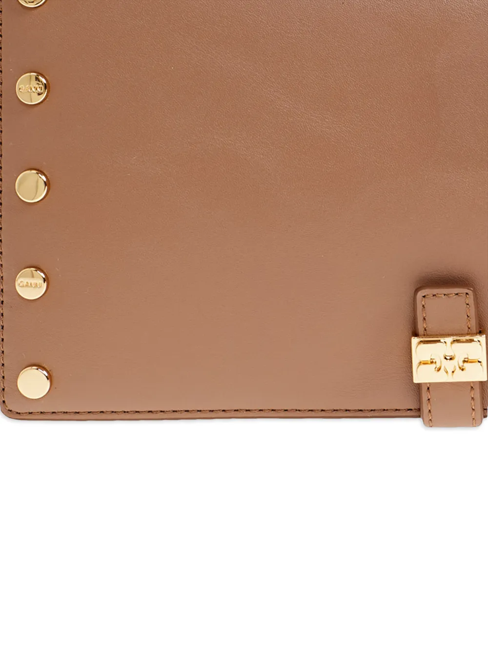 GANNI Portemonnee met studs Beige