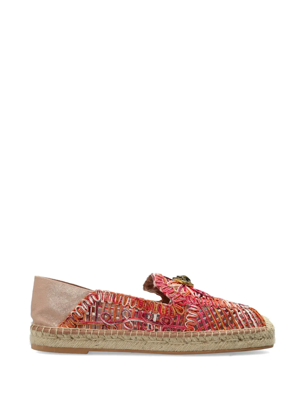 Kurt Geiger London woven logo-plaque espadrilles - Rosa