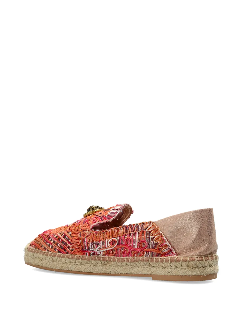 Kurt Geiger London Geweven espadrilles met logoplakkaat Roze