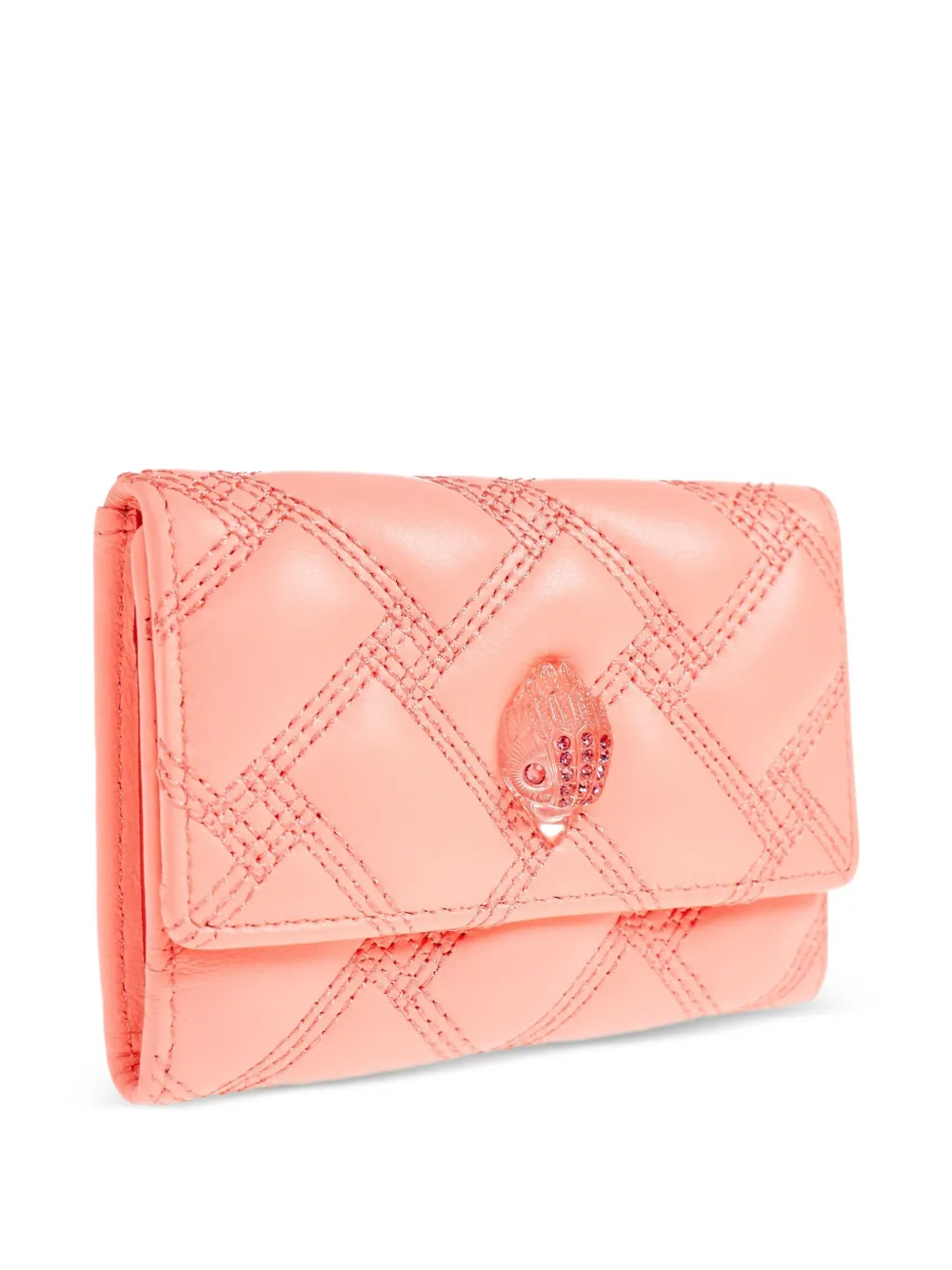  Kurt Geiger London Kensington Embellished Leather Wallet - Pink 