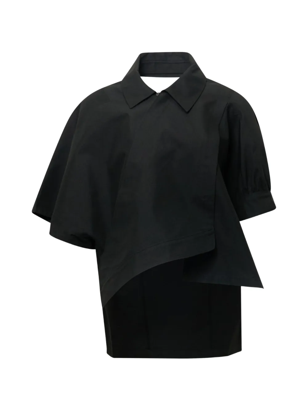 KUMANN YHJ asymmetric signature blouse - Nero