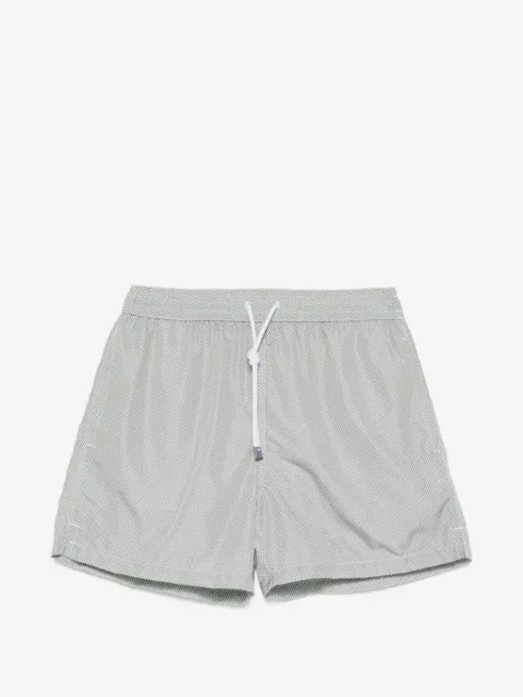 Fedeli Madeira drawstring patterned swim shorts