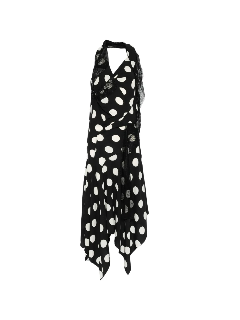 Junya Watanabe lace-detail midi dress - Black